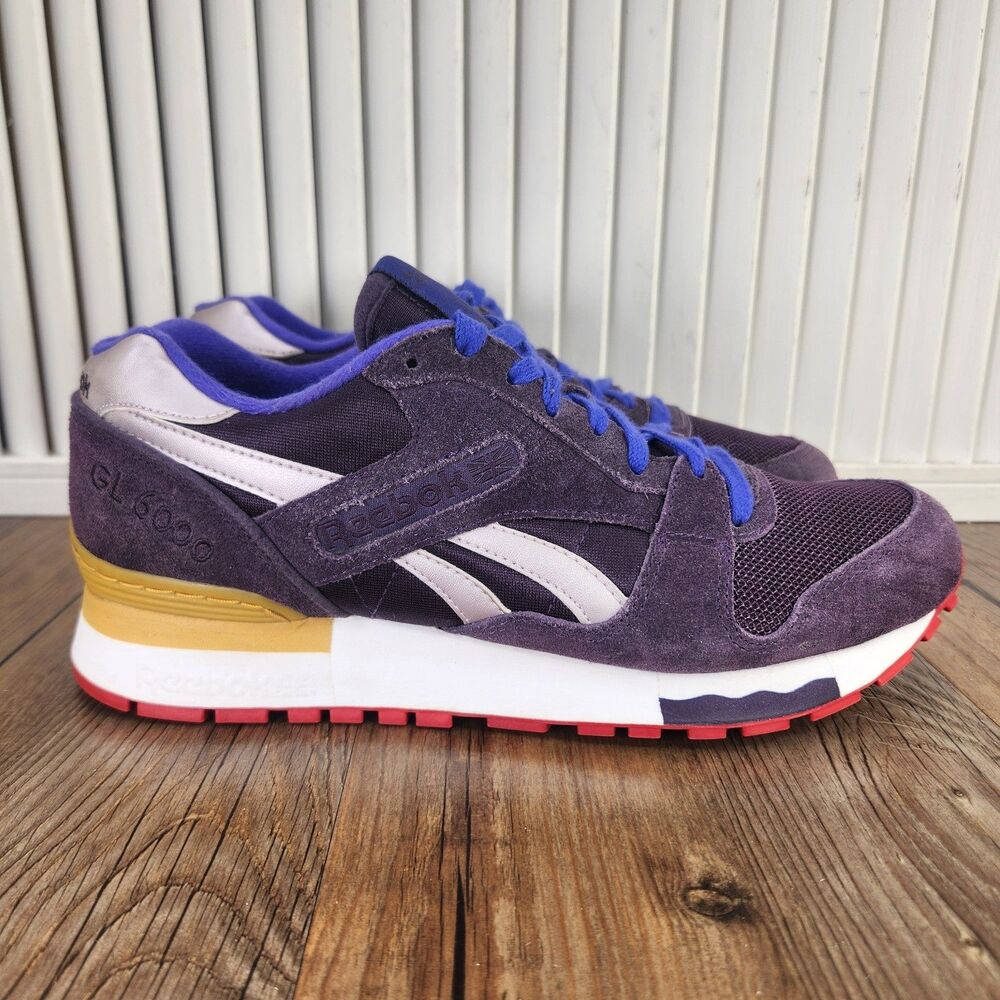 Reebok GL 6000 Classic Retro Sneakers Womens Size 8 Purple Trainer Shoes M41774
